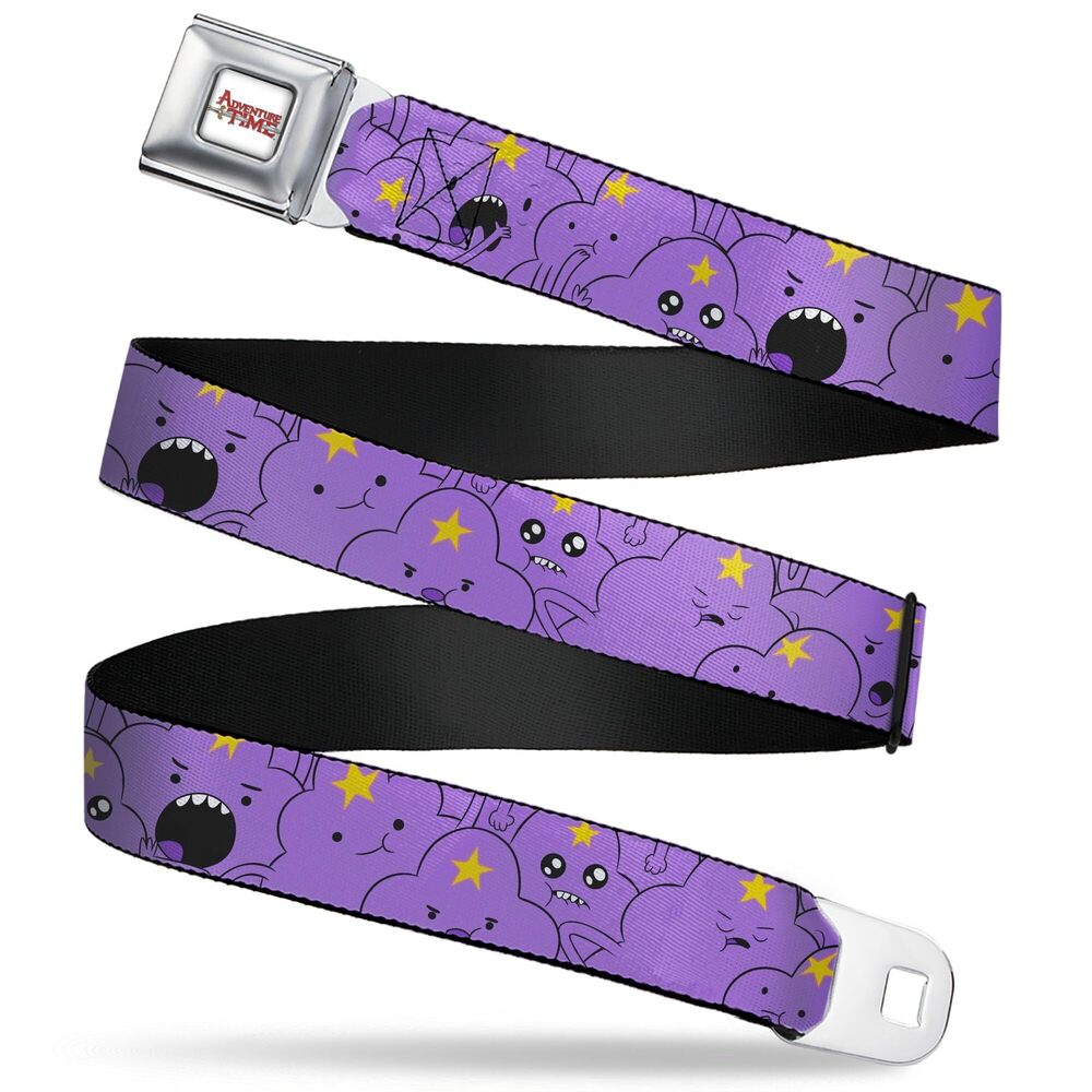 8346 Cartoon Network Belt, Seatbelt Buckle Belt, Adventure Time Lumpy Space